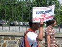 Nearly a thousand people march through Arlington to support immigration reform