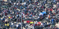 Motorcycle rally in the Pentagon north parking lot (file photo)