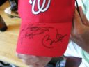 Ricky Wadford of North Carolina had his baseball cap signed by President Obama