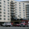A worker fell to his death at the Arlington Court Suites Hotel in what police describe as an "industrial accident" A worker fell to his death at the Arlington Court Suites Hotel in what police describe as an "industrial accident"