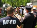 FDNY presents Arlington with steel from the World Trade Center 108