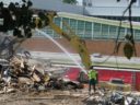 Rubble of the old Yorktown High School