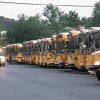 School buses in the Shirlington yard School buses in the Shirlington yard