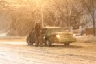 Snowy scene along Columbia Pike 1/26/11