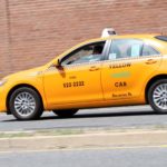 Yellow taxi cab in Pentagon City