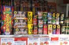 A fireworks booth at the corner of Columbia Pike and Glebe Road