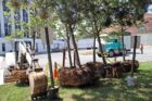 Five large relocatable classroom trailers arrive at Washington-Lee High School