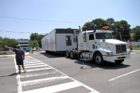 Five large relocatable classroom trailers arrive at Washington-Lee High School