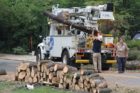 Destruction caused by a "macroburst" storm that hit parts of North Arlington on July 3, 2011