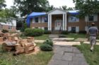 Destruction caused by a "macroburst" storm that hit parts of North Arlington on July 3, 2011