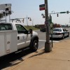 The traffic light at Army Navy Drive and S. Hayes Street is dark due to an accident The traffic light at Army Navy Drive and S. Hayes Street is dark due to an accident