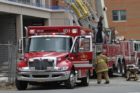 Firefighters and paramedics rescue an injured construction worker in Ballston