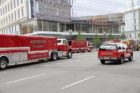 Firefighters and paramedics rescue an injured construction worker in Ballston