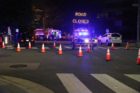 A retaining wall partially collapsed at an apartment construction site in Rosslyn