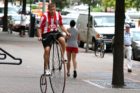 Arlington County employee Ken Matthews and his 1891 Columbia Light Roadster bicycle