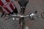 Arlington County employee Ken Matthews and his 1891 Columbia Light Roadster bicycle