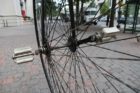 Arlington County employee Ken Matthews and his 1891 Columbia Light Roadster bicycle