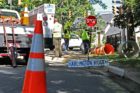 Pedestrian safety improvements under construction on Arlington Ridge Road