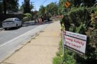 Pedestrian safety improvements under construction on Arlington Ridge Road