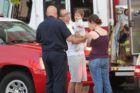 Firefighters battled a blaze on the 4th floor of the Pentagon Row apartments Thursday evening