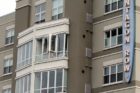 Firefighters battled a blaze on the 4th floor of the Pentagon Row apartments Thursday evening