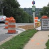 Construction on several pedestrian safety improvements is underway on Walter Reed Drive