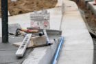 Construction on several pedestrian safety improvements is underway on Walter Reed Drive