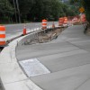 Construction on several pedestrian safety improvements is underway on Walter Reed Drive