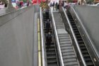 Emergency responders at the Clarendon Metro station after a person was hit by a train