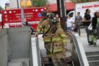Emergency responders at the Clarendon Metro station after a person was hit by a train