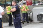Emergency responders at the Clarendon Metro station after a person was hit by a train