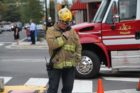 Emergency responders at the Clarendon Metro station after a person was hit by a train