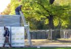 Marine Corps Marathon Preps near the Marine Corps Memorial