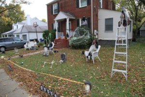 Halloween decorations on N. Illinois Street Halloween decorations on N. Illinois Street