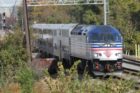 Virginia Railway Express, as seen from the new Long Bridge Park