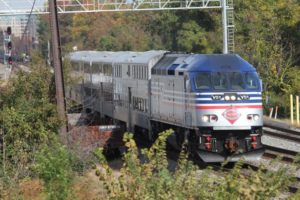 Virginia Railway Express, as seen from the new Long Bridge Park Virginia Railway Express, as seen from the new Long Bridge Park