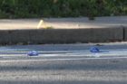 A bicyclist was struck by a car at the intersection of Washington Blvd and N. Quincy Street