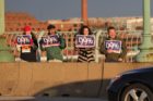 Occupy D.C. protests on the Key Bridge