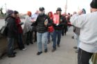 Occupy D.C. protests on the Key Bridge