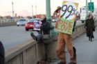 Occupy D.C. protests on the Key Bridge