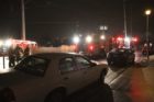 Arlington and Alexandria firefighters near I-395 and Four Mile Run