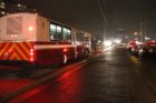 Arlington and Alexandria firefighters near I-395 and Four Mile Run