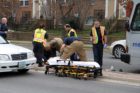 A cyclist was struck by a Metrobus on S. Glebe Road Tuesday morning