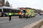A cyclist was struck by a Metrobus on S. Glebe Road Tuesday morning