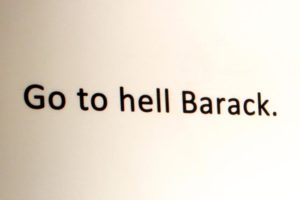 An ad in the Clarendon Metro station reads: