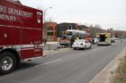 A cyclist was struck by a Metrobus on S. Glebe Road Tuesday morning