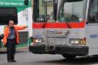 A cyclist was struck by a Metrobus on S. Glebe Road Tuesday morning