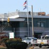 Security on roof of Fire Station No. 5 for presidential visit