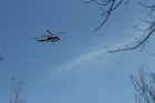 Security choppers circle during presidential visit