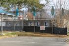 Construction entrance at Overlee pool facility